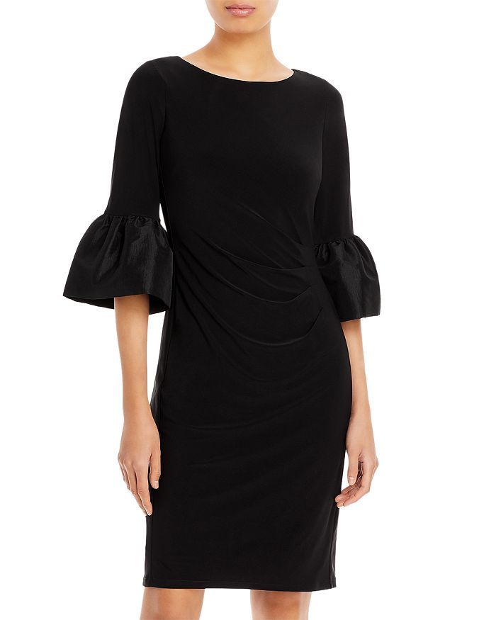 Short Draped Bell Sleeve Jersey Dress | Bloomingdale's (US)