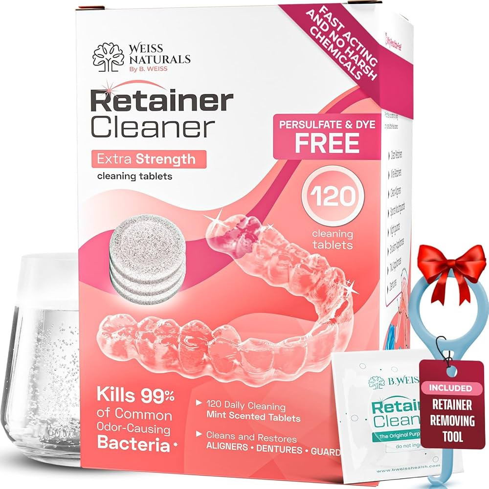 Weiss Naturals Retainer Cleaner Tablets, Invisalign Cleaner, Remove Stains, Odors & Plaque, FSA &... | Amazon (US)