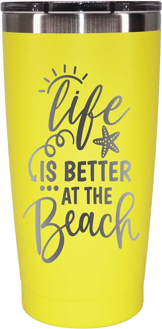 MugHeads Life is Better at the Beach Tumbler - Beach Accessories For Vacation Must Haves - Beach ... | Amazon (US)
