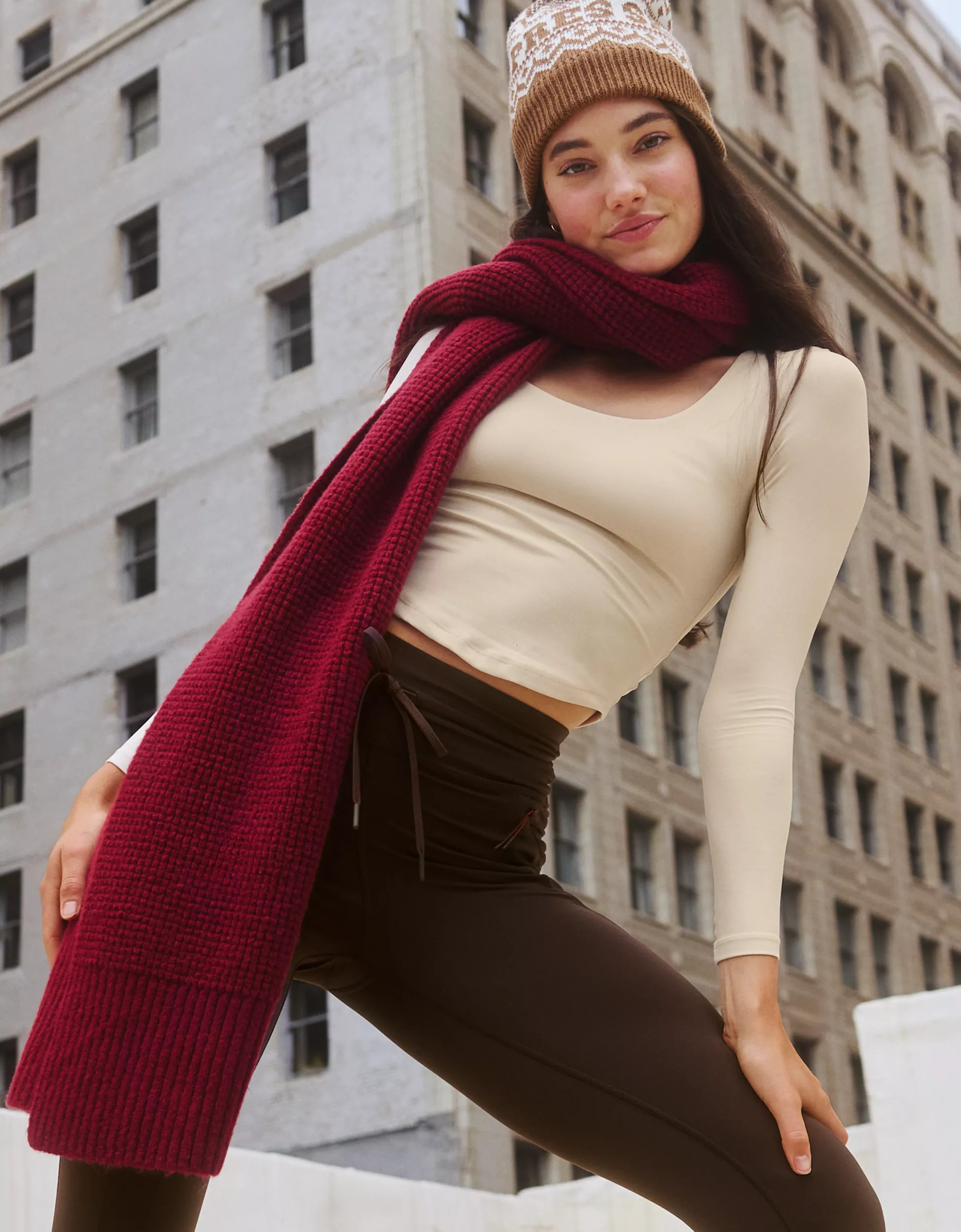 OFFLINE By Aerie Real Me Long Sleeve Scoop T-Shirt | Aerie