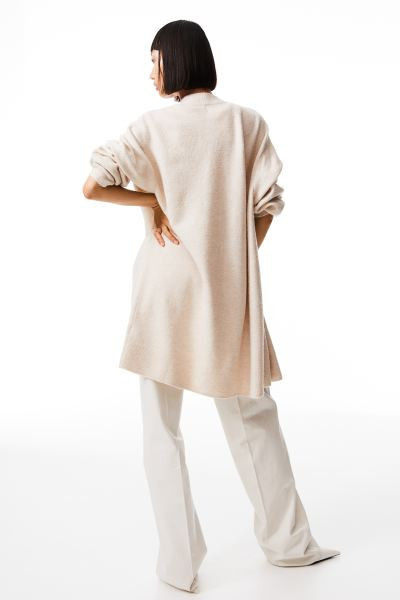 Long cardigan - Beige marl - Ladies | H&M GB | H&M (UK, MY, IN, SG, PH, TW, HK)