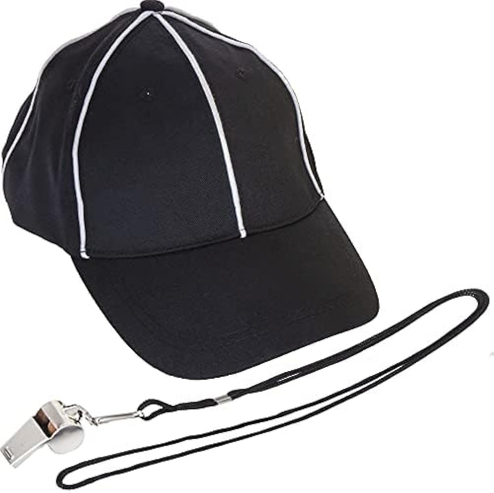 Referee Necessities - Officials Referee Umpire Hat and Stainless Steel Coaches Whistle with Lanya... | Amazon (US)