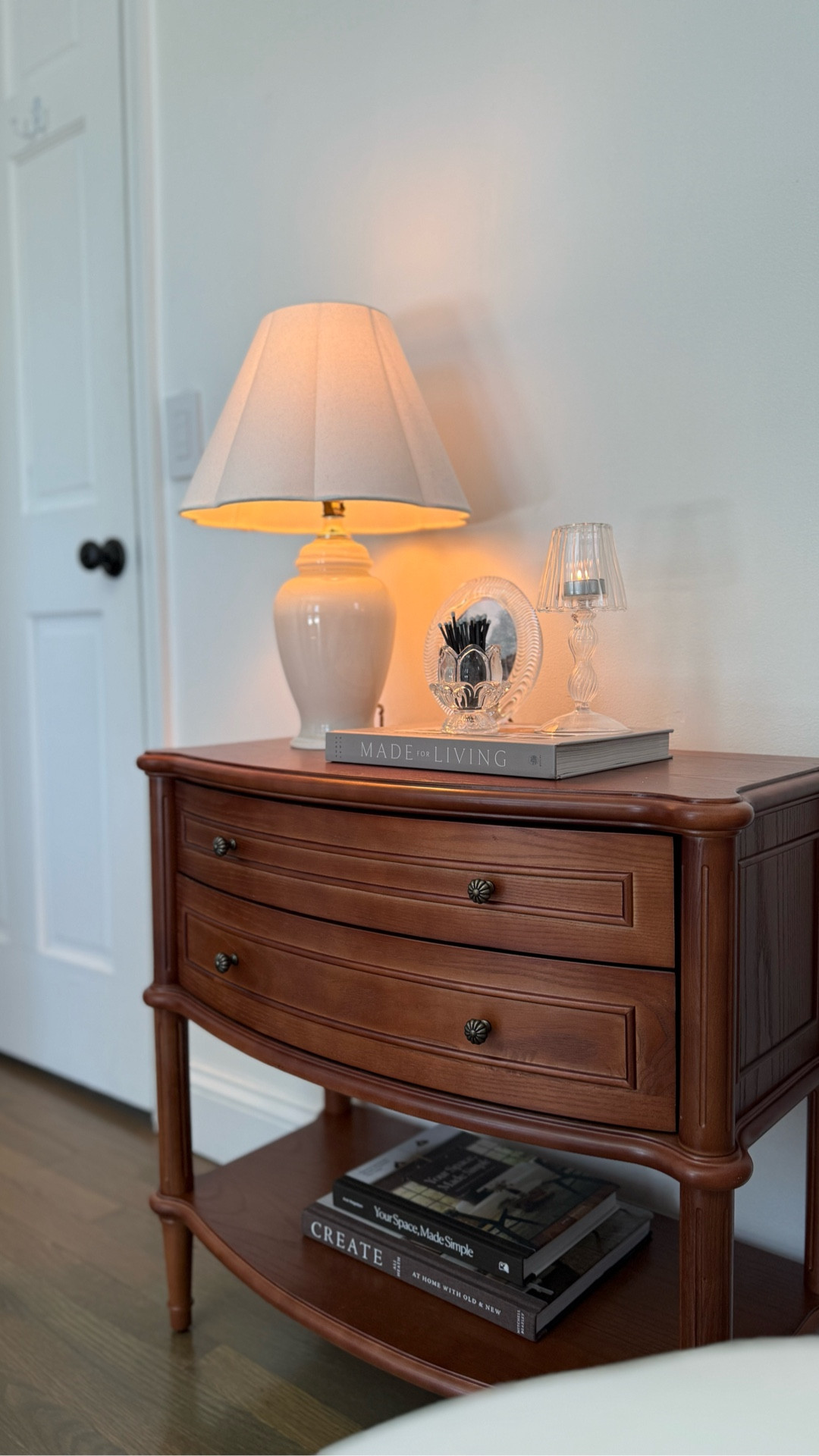 Obsessed with this vintage nightstand 🤎
Pre-assembled, with charging ports + timeless style… exactly what my space needed ✨

#LTKHome