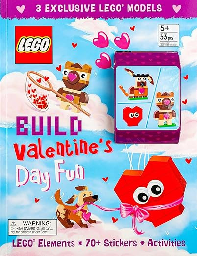 LEGO Books: Build Valentine's Day Fun! (Activity Book with Minifigure)      Paperback – Sticker... | Amazon (US)