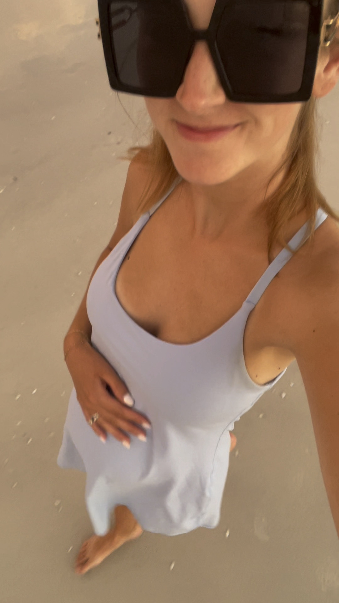 Got up early this morning to do some shelling at Siesta Key Beach! I’m 27 weeks pregnant & wearing a size small in this tennis dress. 

#LTKBump #LTKVideo #LTKFindsUnder50