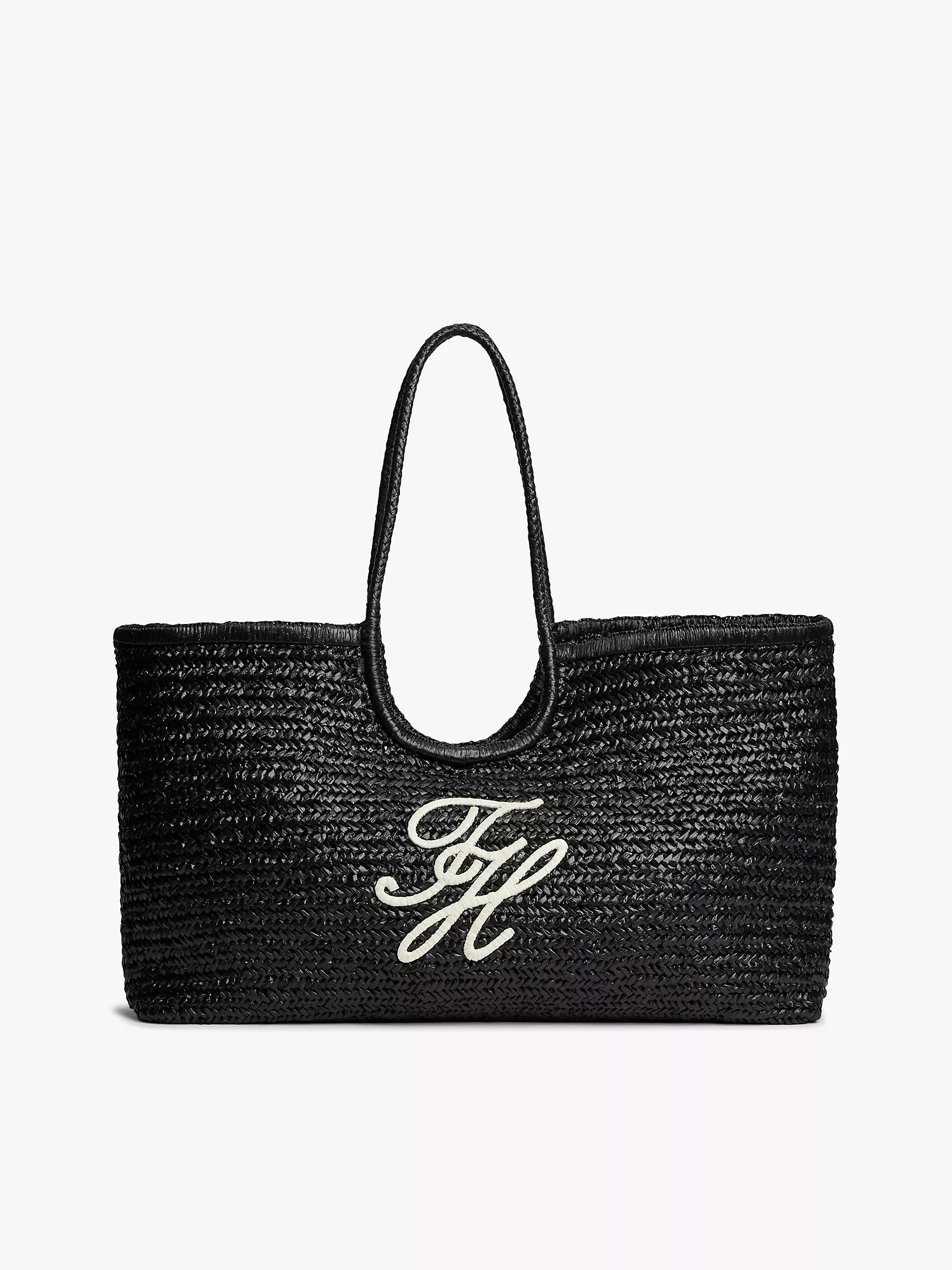 Script Monogram Raffia Maxi Tote | Tommy Hilfiger | Tommy Hilfiger (US)