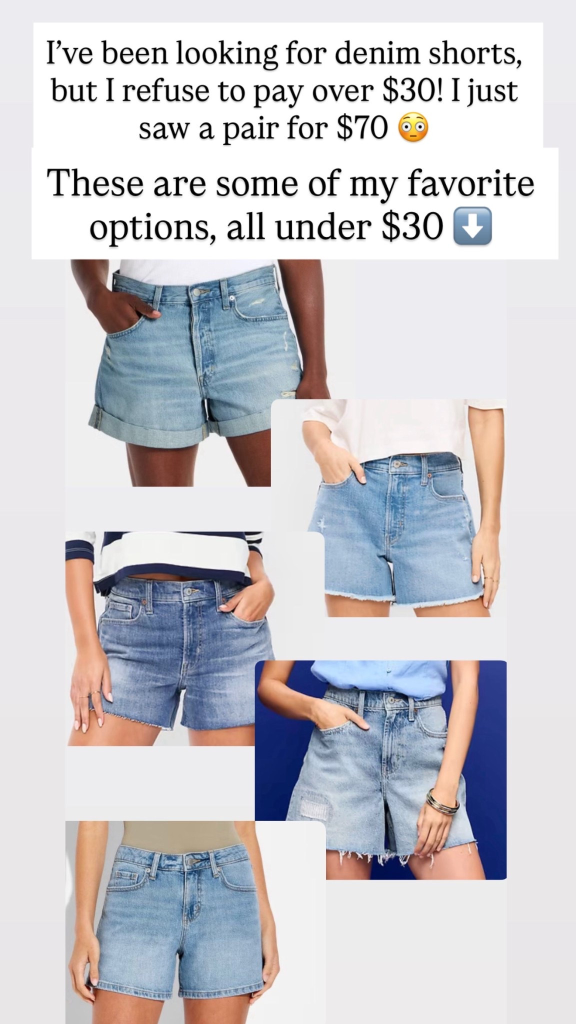 Denim shorts under $30!!! 

#LTKootd #LTKgrwm