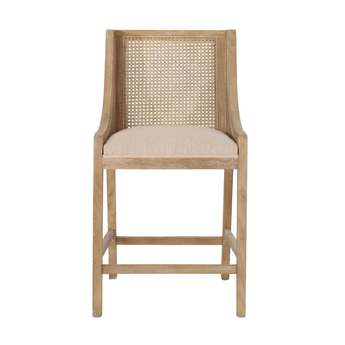 Lonny Upholstered Counter Stool with Solid Wood Frame (Set of 2) | Wayfair North America