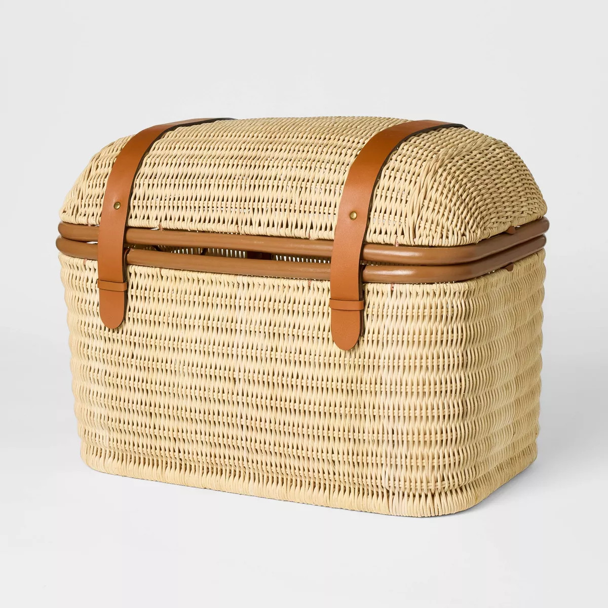 21" Woven Rattan Storage Trunk Brown - Threshold™ designed with Studio McGee | Target