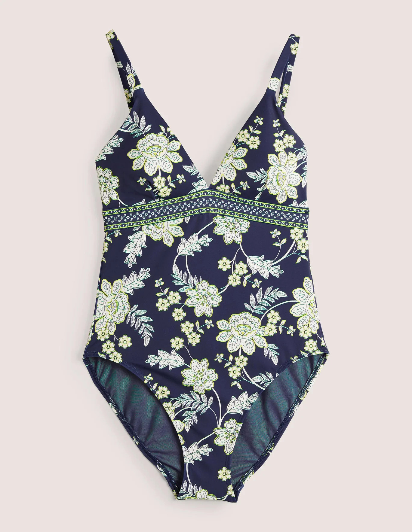 Arezzo V-neck Panel Swimsuit | Boden (US)