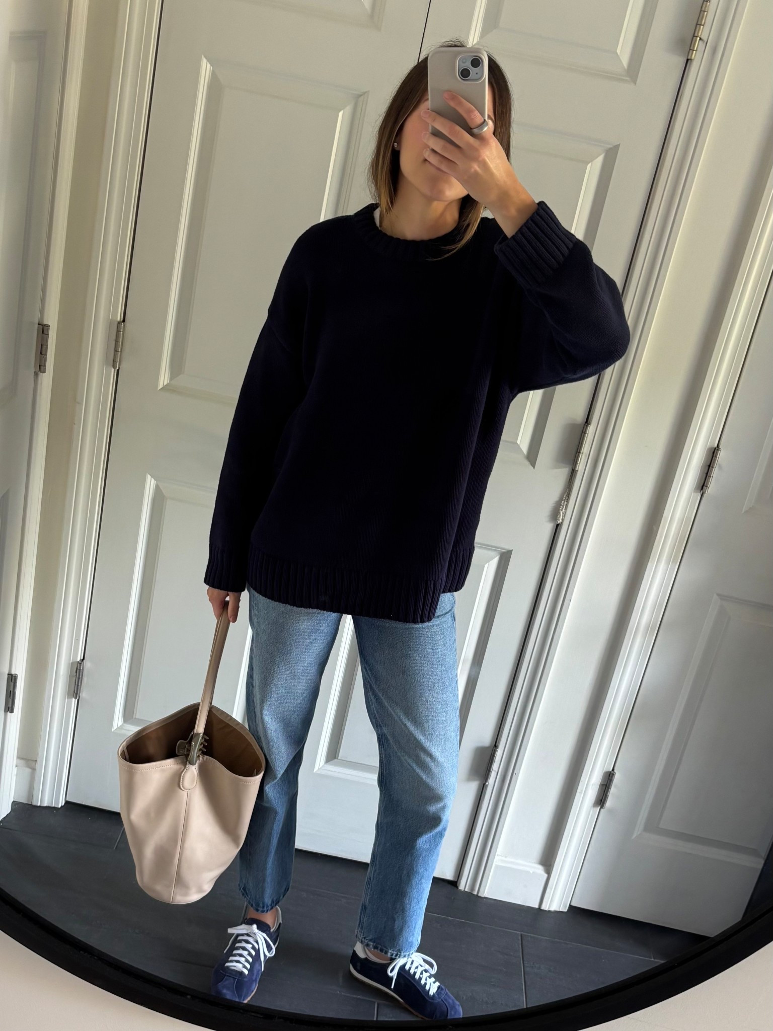 Sweater is sold out, but they tend to restock!
Jeans - TTS in a 26. Perfect if you’re tall as they are a 29” inseam
Sneakers - TTS and so comfy!
Bag is an old colorway but linked same style in new color

#LTKFindsUnder100 #LTKSeasonal #LTKStyleTip