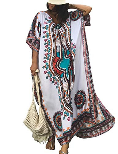 Eddoyee Loose Beach Kaftan Dresses for Women Caftan Swimsuit Cover Up | Amazon (US)