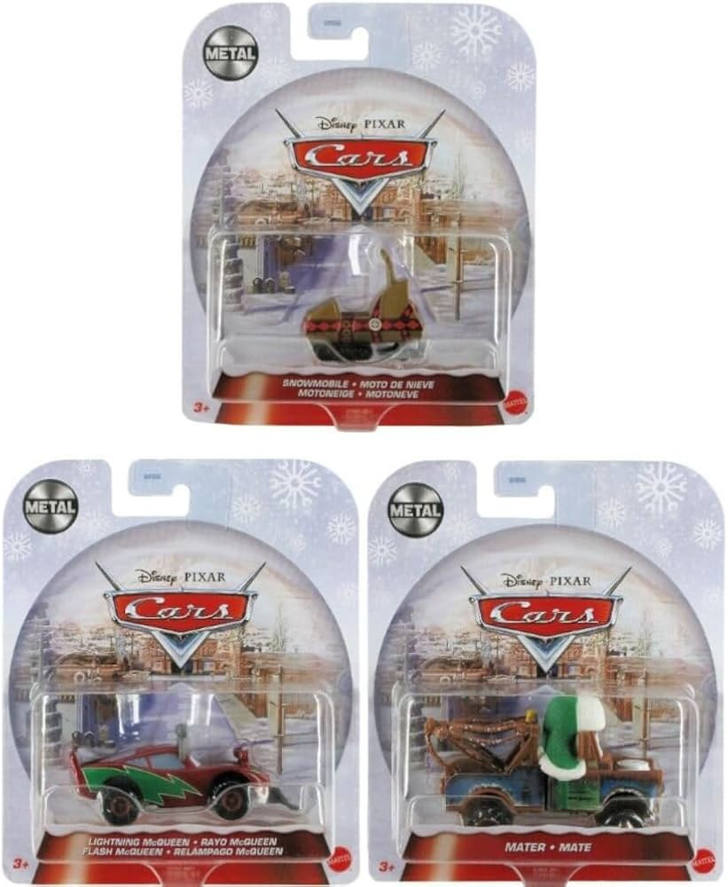 Mattel Disney Pixar Cars Holiday Christmas Special Edition Winter Series Set of 3 Diecast Vehicle... | Amazon (US)