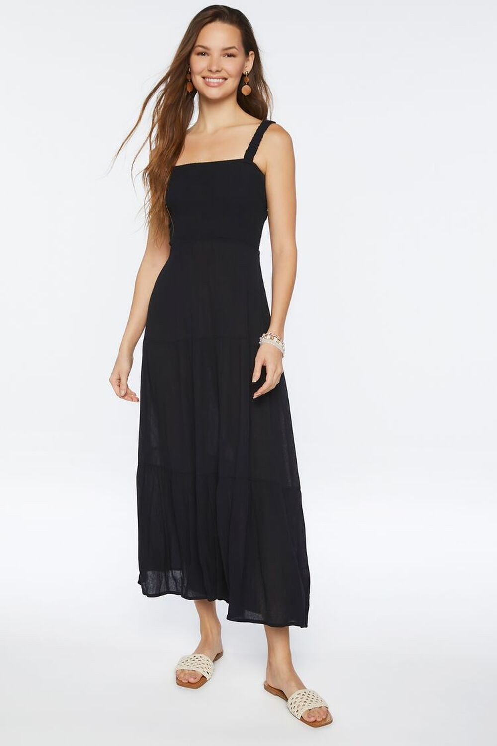 Smocked Strappy Midi Dress | Forever 21 | Forever 21 (US)