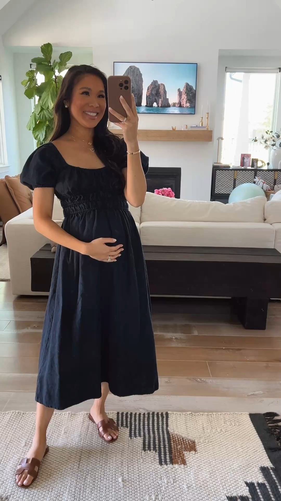 Navy linen dress perfect for a summer outfit Thats also bump friendly and nursing friendly. Wearing size XS and it’s very comfy. Easily dress down with sandals or up with heels. Also linking our entryway decor and my lip combo  

#LTKPetite #LTKStyleTip