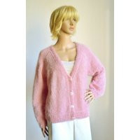 Hand Knitted Women's Mohair Cardigan | Etsy (US)
