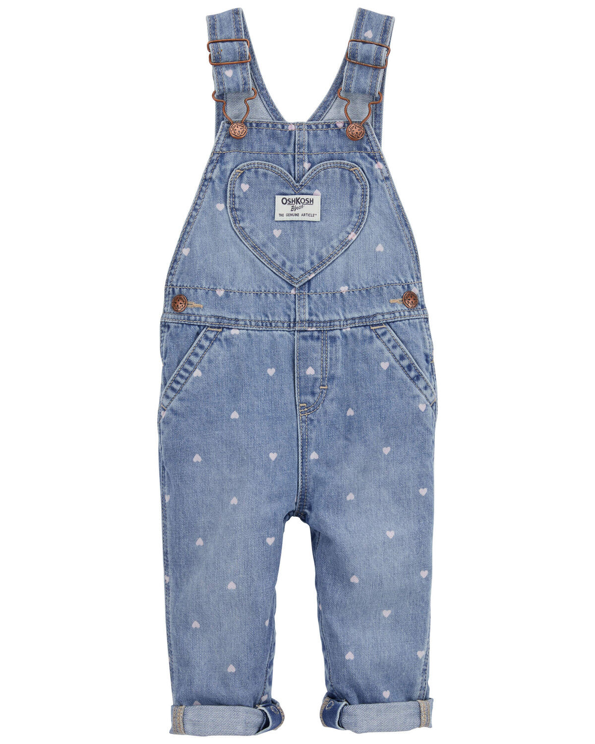Baby Heart Print Denim Overalls - OshKosh | Carter's | Carter's Inc