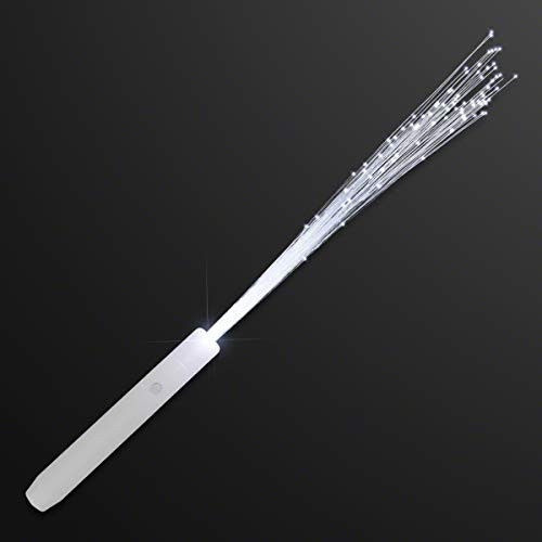 FlashingBlinkyLights White Light Up Stick Fiber Optic Wand (Set of 12) LED Sparklers | Amazon (US)