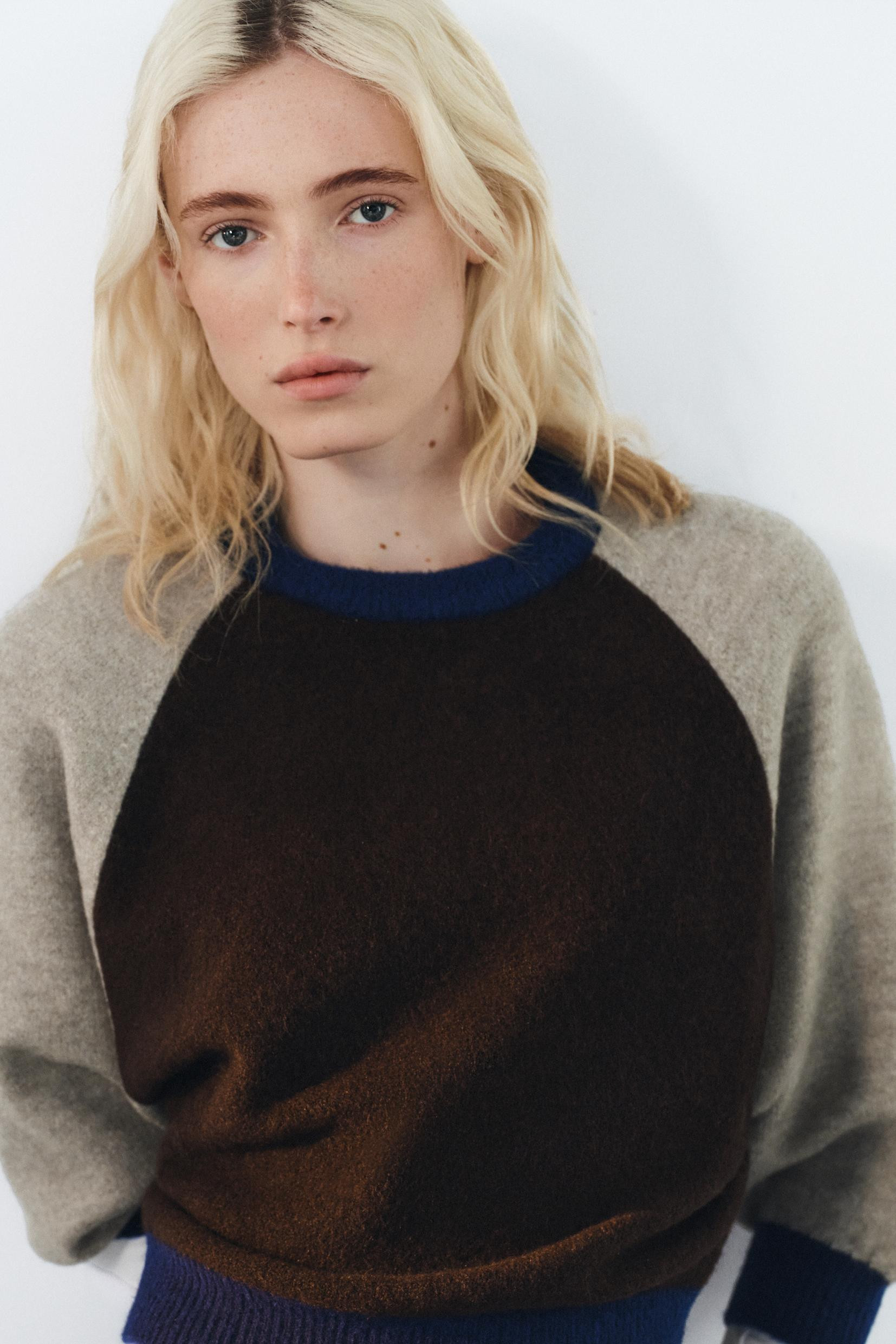 COLOUR BLOCK KNIT JUMPER | Zara DE