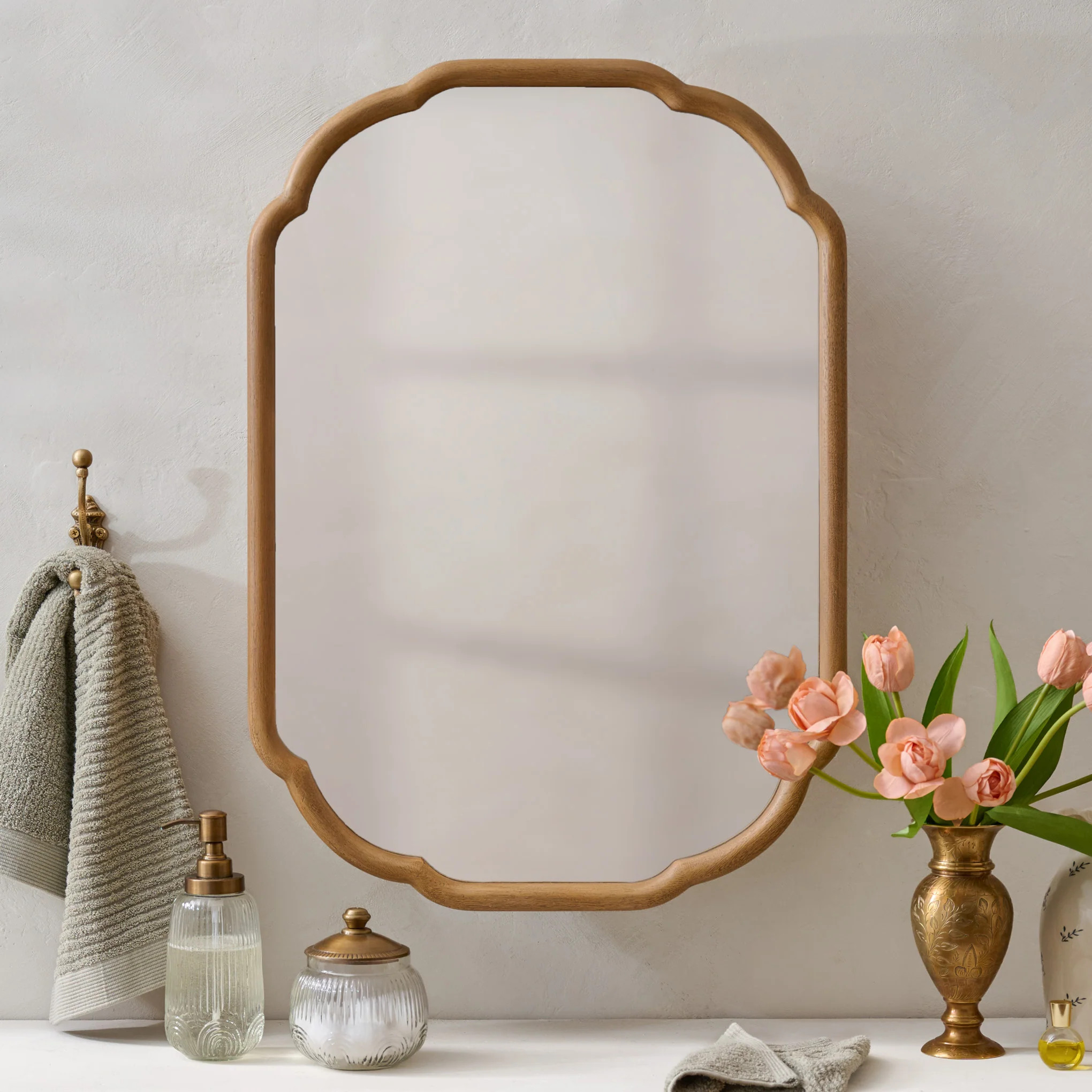 Greer Wood Scalloped Medicine Cabinet | Magnolia