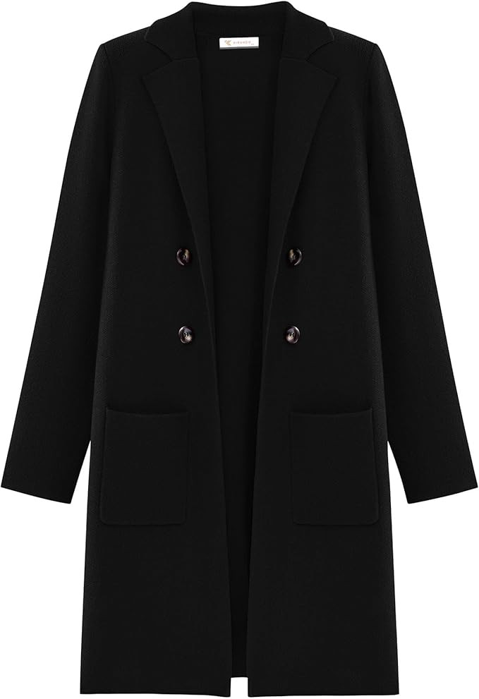 KIRUNDO Cardigan Sweaters for Women 2025 Fall Open Front Knit Sweater Jackets Business Casual Lon... | Amazon (US)