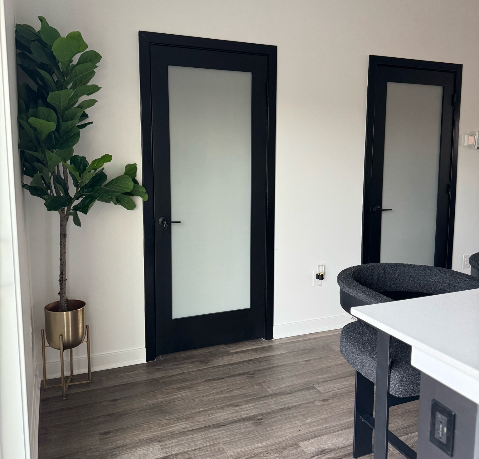 Black framed frosted doors 🤍 and others 😊

#LTKFamily #LTKHome #LTKStyleTip