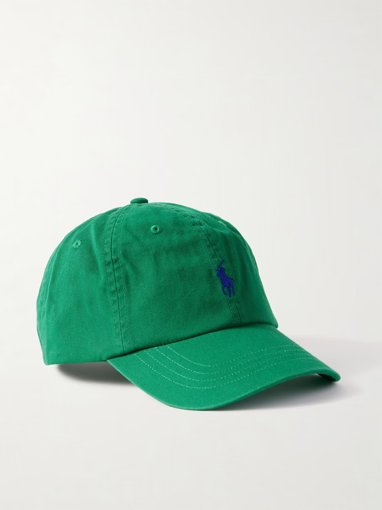 Polo Ralph Lauren - Embroidered Cotton-twill Cap - Green | NET-A-PORTER (US)