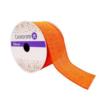 2.5" Faux Linen Wired Ribbon by Celebrate It™ | Michaels | Michaels Stores