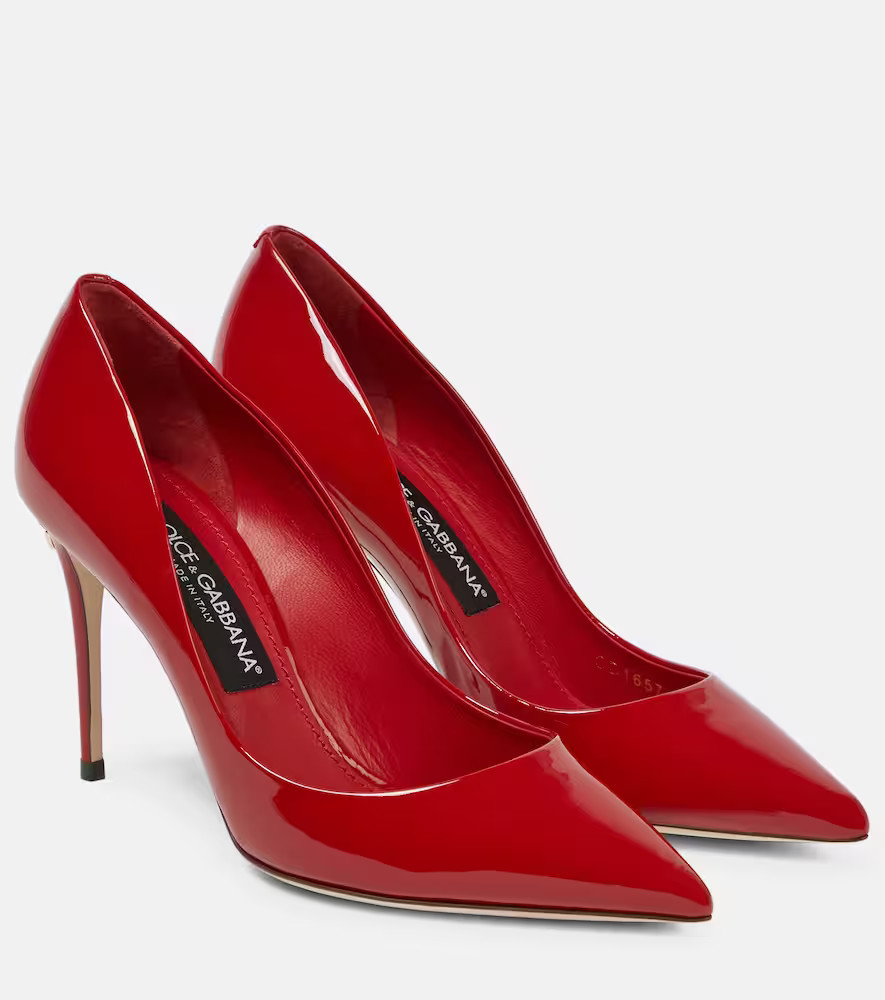 Dolce&Gabbana Cardinale patent leather pumps | Mytheresa (US/CA)