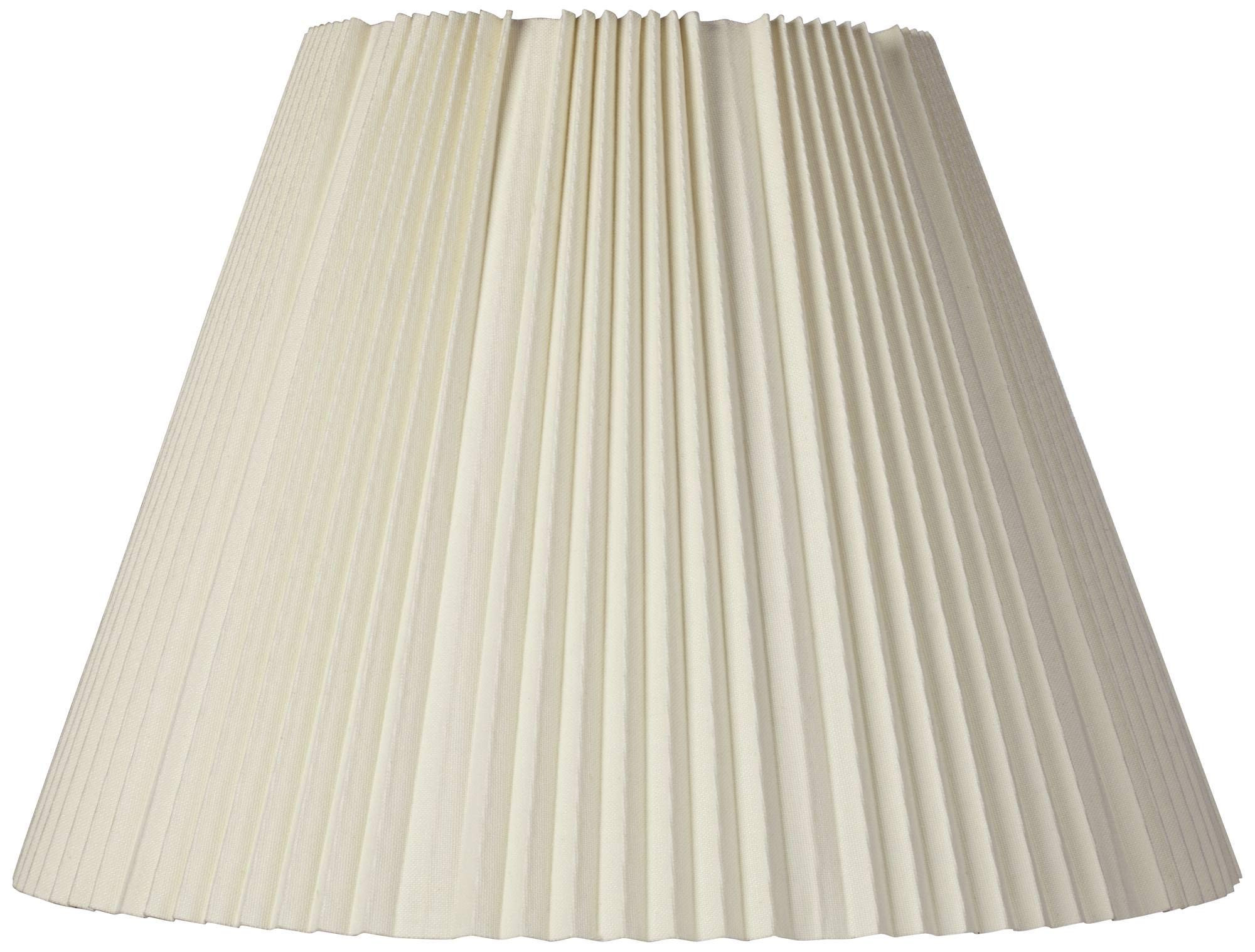 Eggshell Pleated Large Empire Lamp Shade 9" Top x 17" Bottom x 11.75" High x 12.25" Slant (Spider... | Amazon (US)