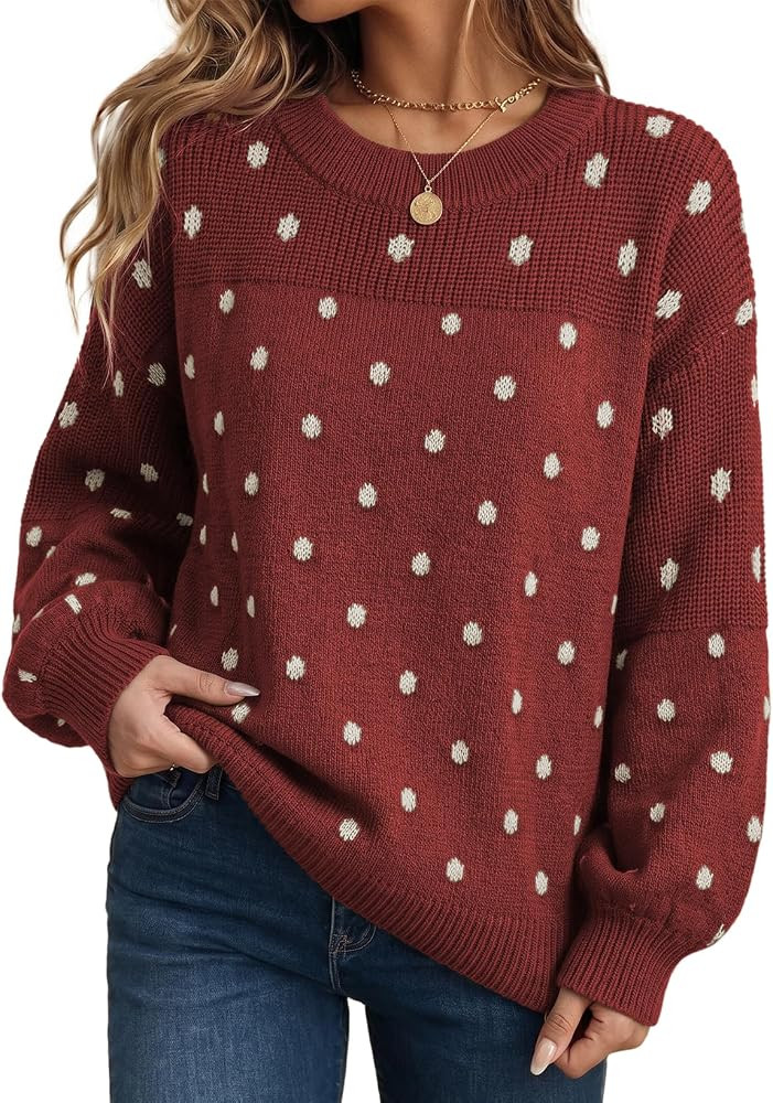 Dokotoo Women's Oversized Long Sleeve Crewneck Pullover Sweaters | Amazon (US)