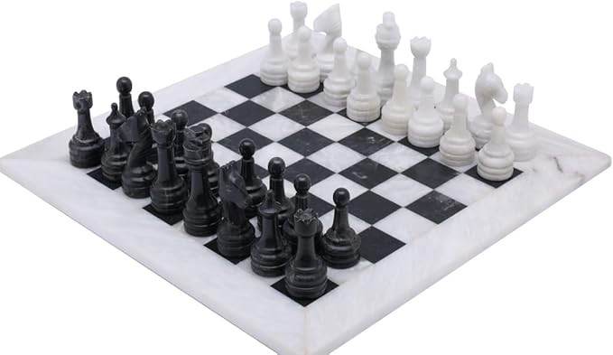 Handmade Stone Chess (12 x 12, White/Black) | Amazon (US)