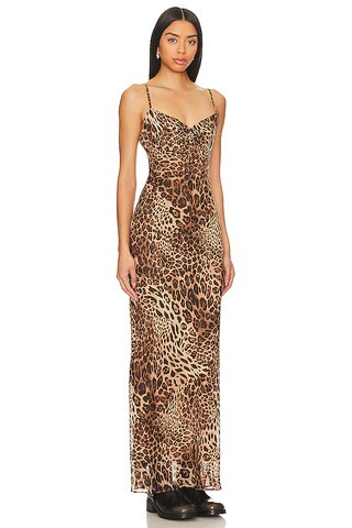 Dexi Maxi Dress in Brown Leopard | Revolve Clothing (Global)