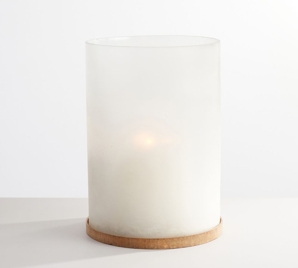 Sedona Frosted Glass Hurricanes | Pottery Barn (US)