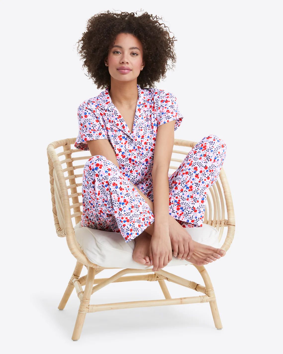 Linda Pajama Set in Berry | Draper James (US)