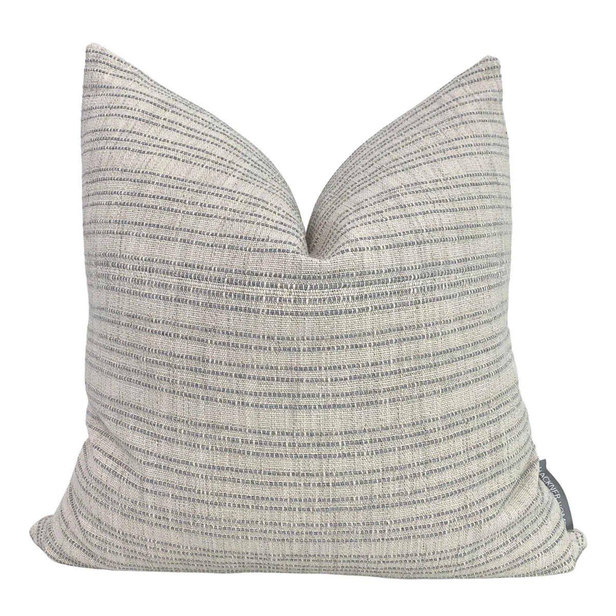 Boho Woven Stripe |  Pale Blue Pillow Cover (ON THE SHELF) | Hackner Home (US)