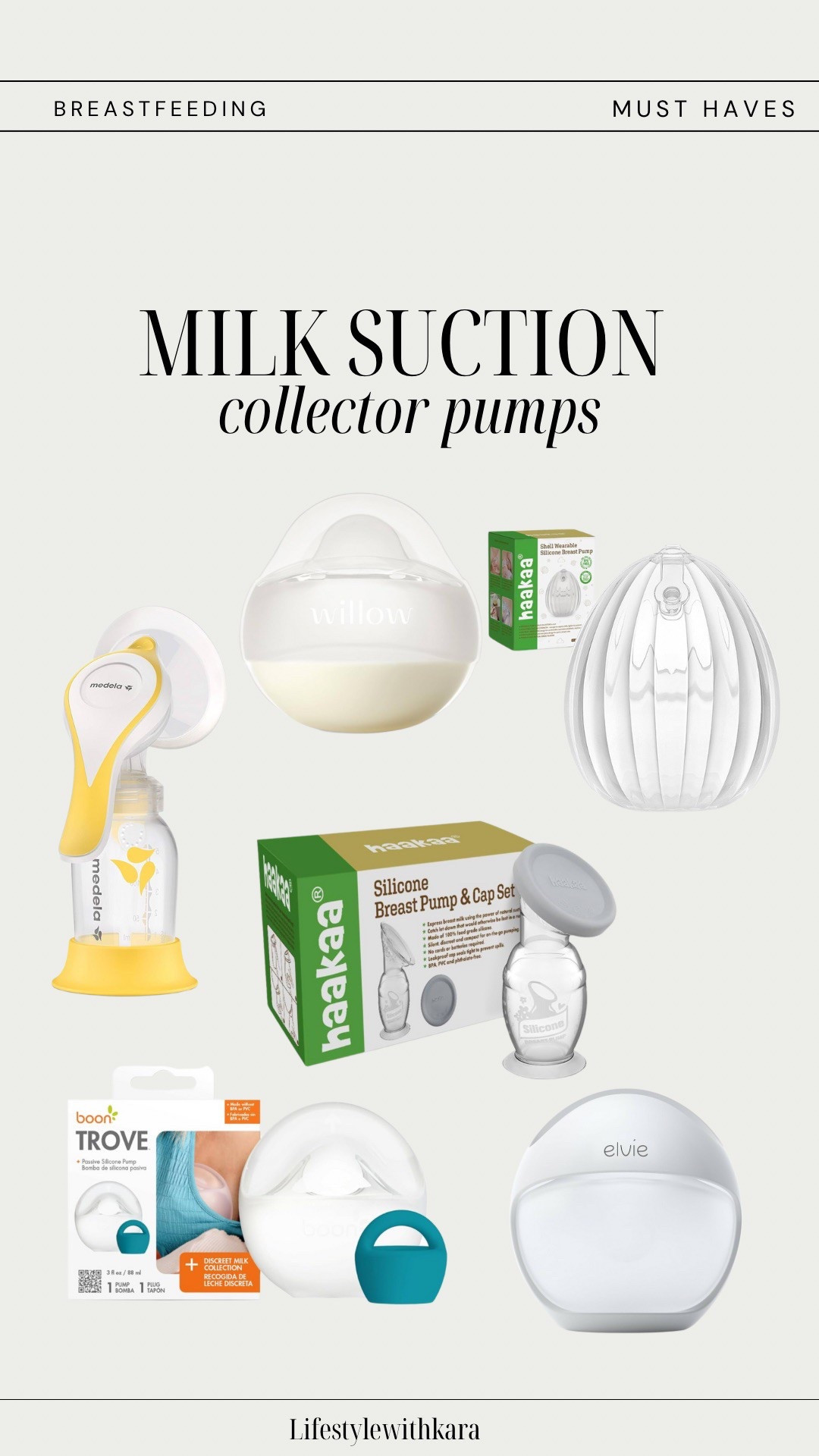 You can’t go wrong with any of these suction milk collectors, they will pull your letdown when nursing so you are able to “pump” the other side while baby nurses on the other side. This is great to do for each nursing session if you are wanting to save your milk to start a little freeze stash or make bottles with without having to put a pump machine on.

Not the haakkaa shell acts as a milk collector more so much can also suction for me I didn’t feel a very strong suction pull.

I also included the manual pump because I used this a lot as well when I was nursing baby on one side and then us manual pump in the other side to get the biggest letdown pull without having to sit on an electric pump!

#LTKFamily #LTKBaby #LTKBump