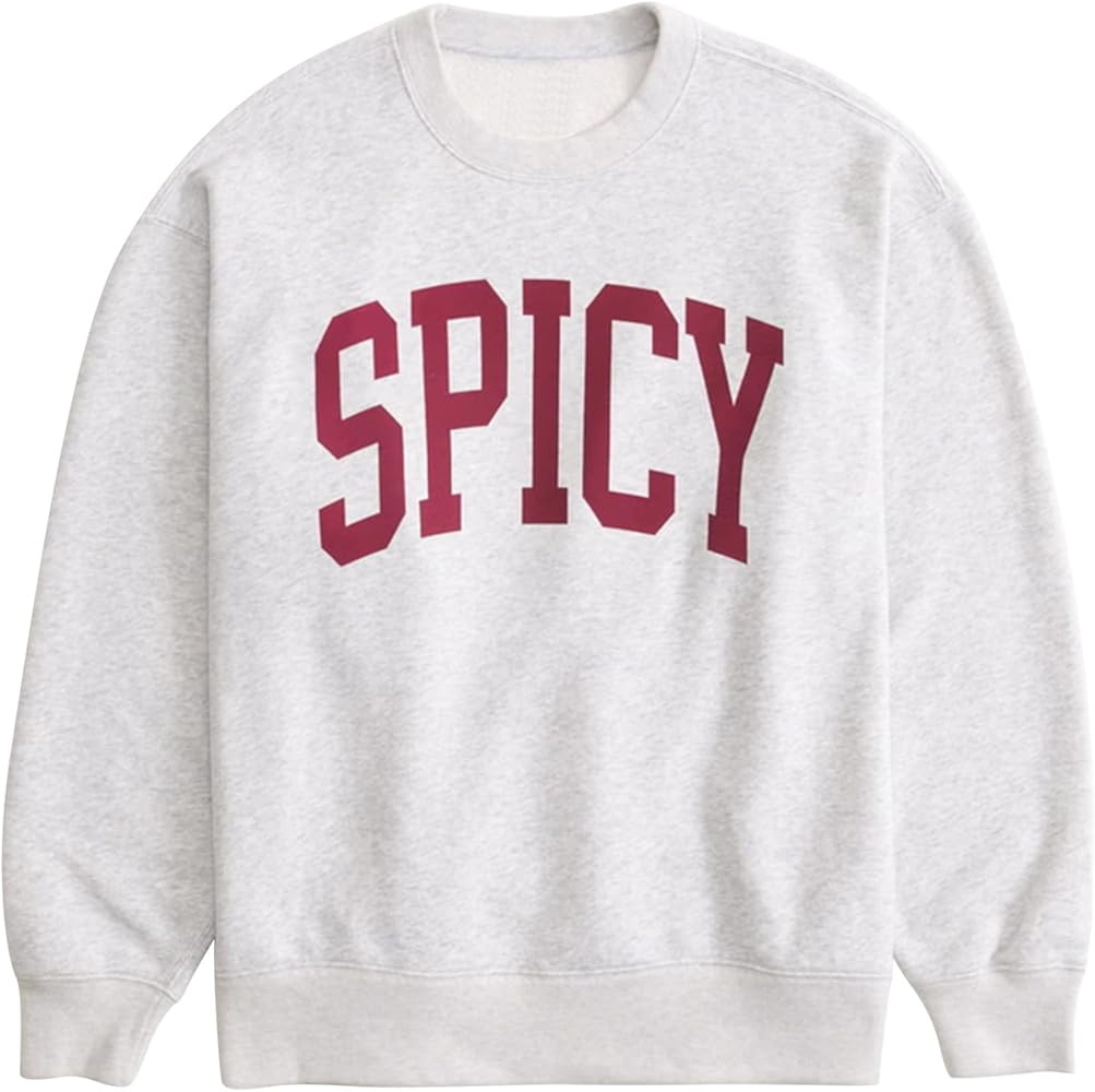 Womens Sweatshirts Personalized Crewneck Oversize Sweatshirt Christmas Pullover Embroidered Hoodi... | Amazon (US)