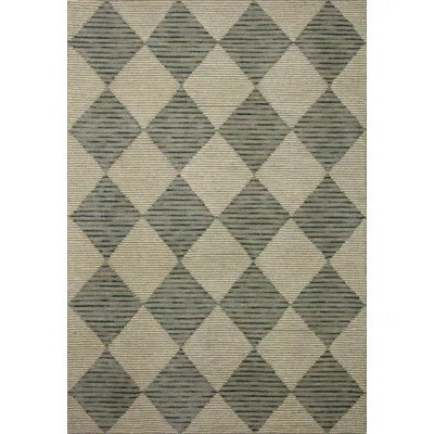Chris Loves Julia x Loloi Francis Wool Beige / Charcoal Rug | Wayfair North America