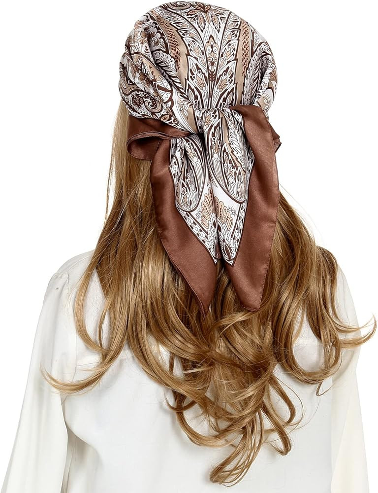 RIIQIICHY Head Scarf Like Silk Satin Hair Scarf for Women Sleeping Square Designer Scarf for Hair... | Amazon (US)