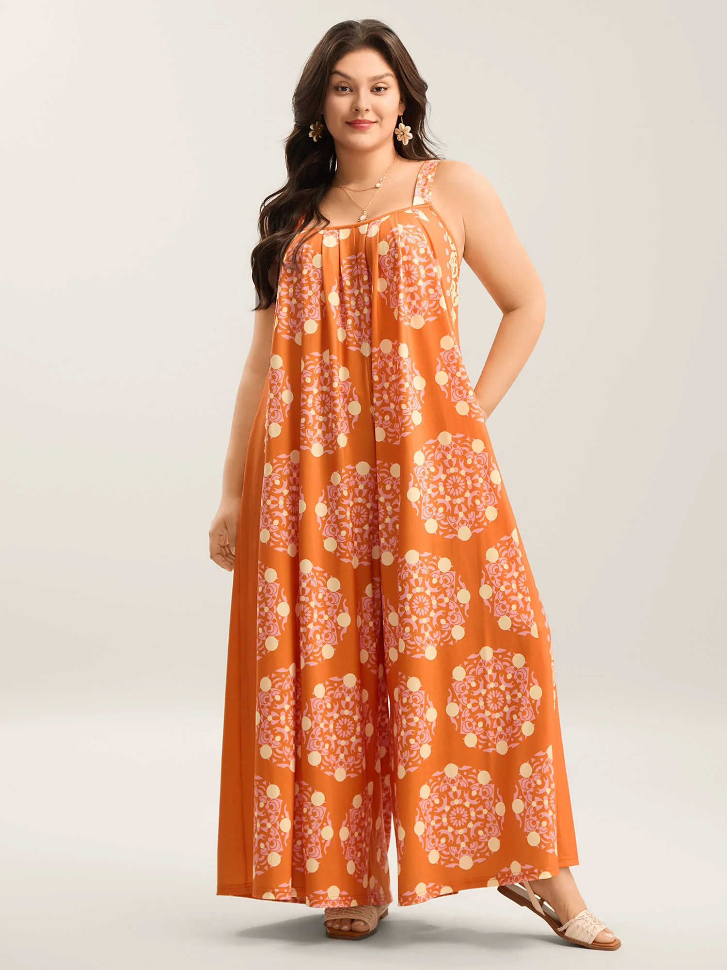 Sunkissed Stretchy Adjustable Strap Jumpsuit | Bloomchic