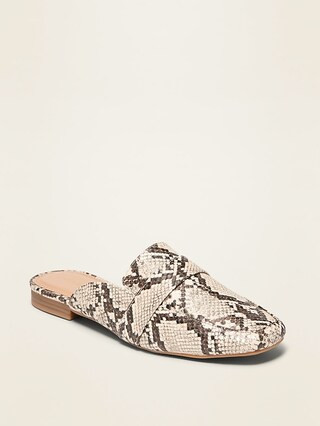 Faux-Leather Driving Mules for Women | Old Navy (US)