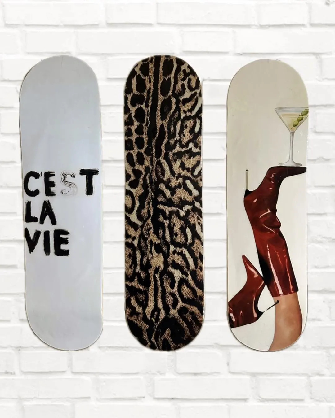 C’est La Vie, Cheetah & Martini Skateboard Deck Set - Etsy | Etsy (US)