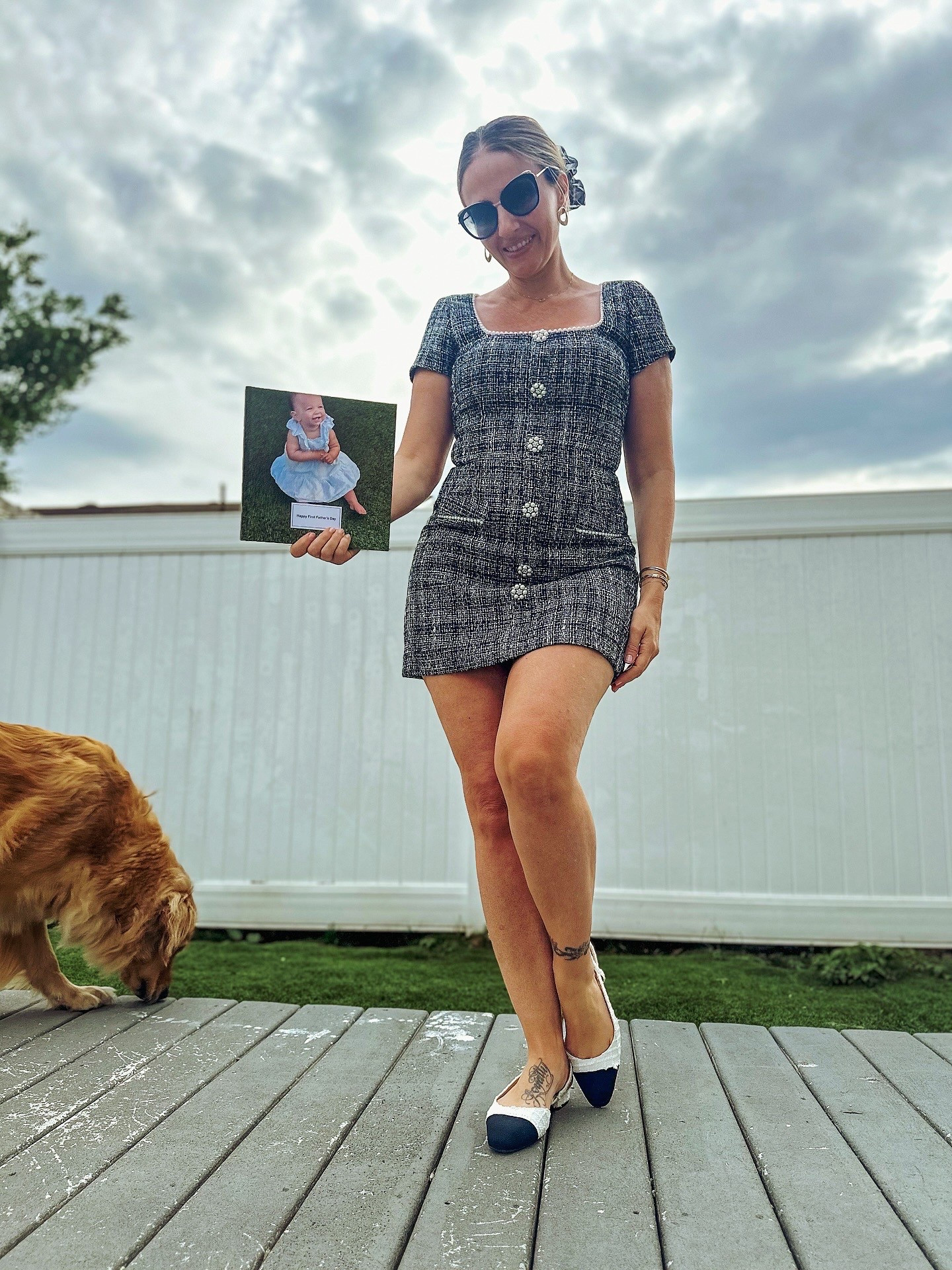 This tweed dress!! 🙌
On SALE and fits perfectly! I am wearing size 4 and it’s a lil snug but I like the look of the minidress. The pearl details are gorgeous! 

Also, if you are looking for Father’s Day gifts I have a discount code at ChatBooks, where you can create personalized photo books right from your phone pics! Use code FAITHANDHAPPINESS ( this book is one of the ones we made for Dad ❤️) 

#LTKSummerEdit #LTKSaleAlert
