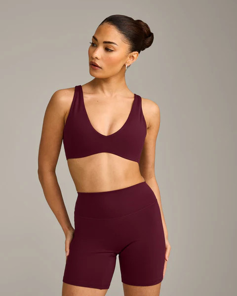 SoftMotion™ Scoop Back Bralette with Gray Logo 
 Cherry Lacquer Purple | Oner Active (UK / US)