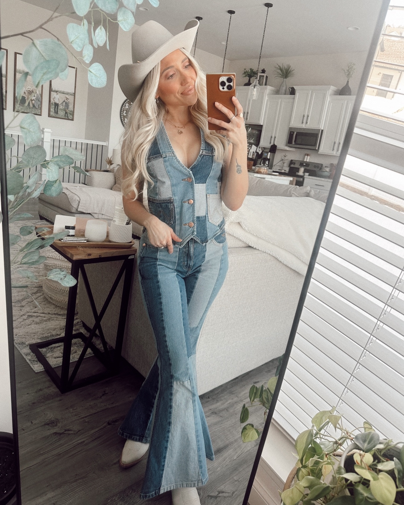 Love a cutie denim matching set moment | this one’s on sale! And oh so cute! 🤌🏻👢🤠 perfect country concert outfit idea! 

#LTKStyleTip #LTKSpring #LTKPetite