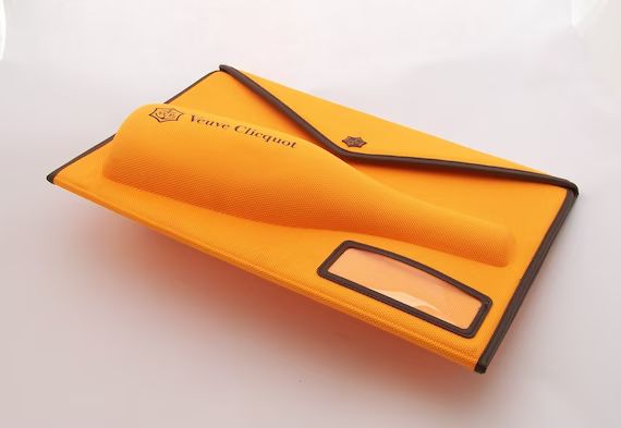 Veuve Clicquot box for bottle of champagne orange bottle case envelope-shaped 1990 | Etsy (US)