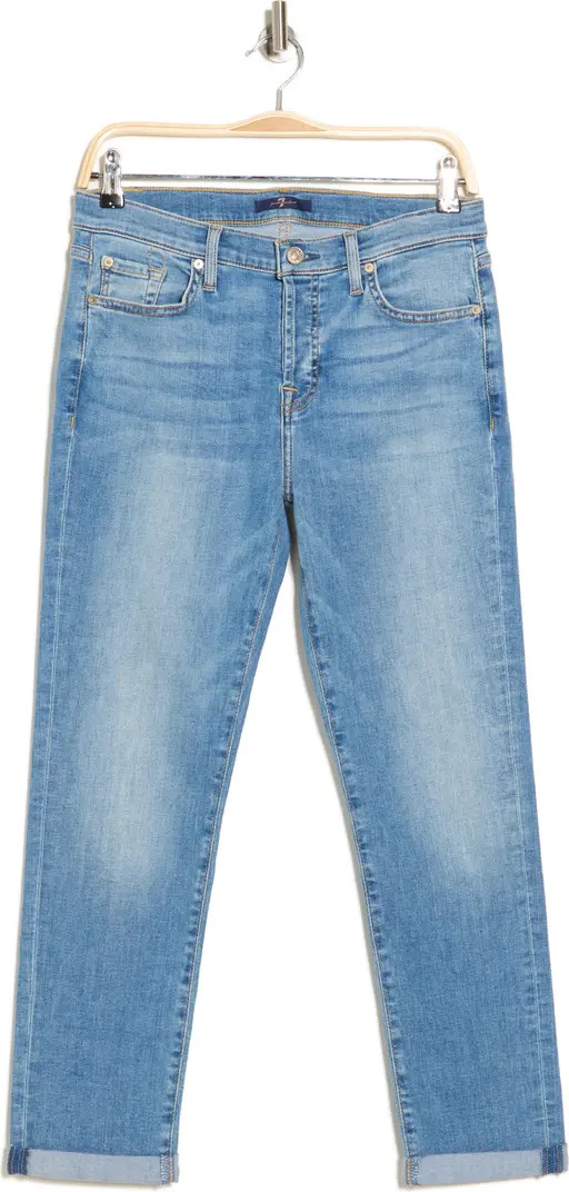 7 For All Mankind Josefina Squiggle Mid Rise Straight Leg Jeans | Nordstromrack | Nordstrom Rack