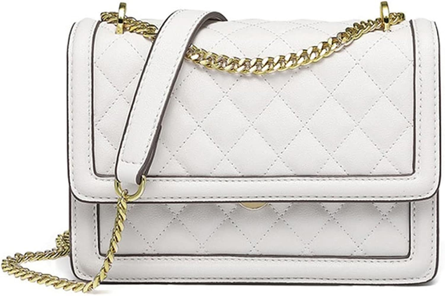 YXBQueen Genuine Leather Handbags Crossbody Quilted Bag Crossbody Handbag Small Chain Purses for Wom | Amazon (US)
