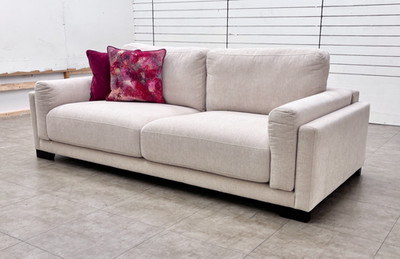 DFS 'Balboa' 4 Seater Sofa Cream Balboa Chenille Fabric Luxurious RRP £800 NEW | eBay UK